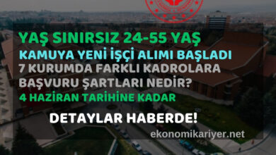 yaş şartsız personel alımı