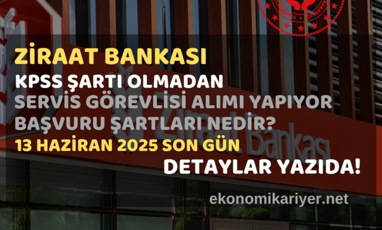 ziraat bankası personel alımı