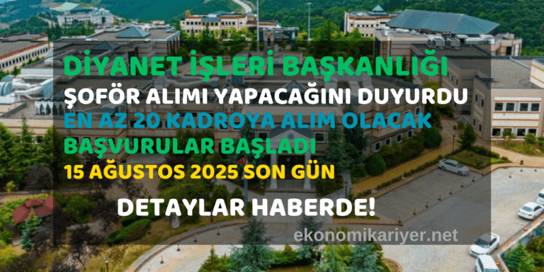 diyanet şoför alımı