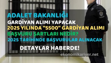 adalet bakanlığı gardiyan alımı 2025