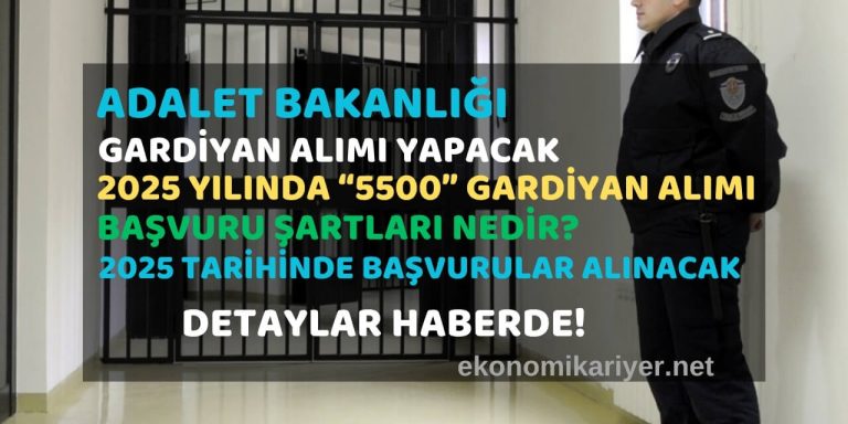 adalet bakanlığı gardiyan alımı 2025