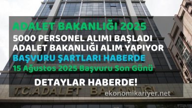 adalet bakanlığı personel alımı 2025