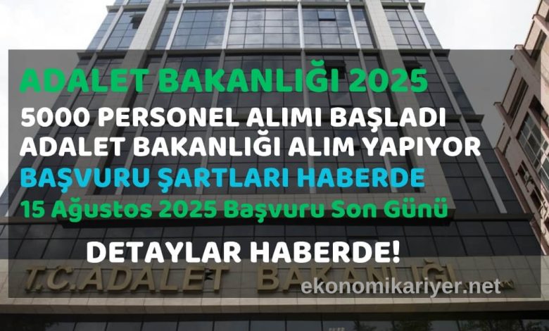 adalet bakanlığı personel alımı 2025