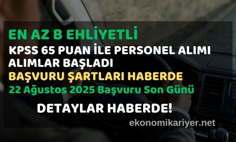 b ehliyetli personel alımı