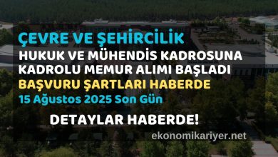 çevre ve şehircilik bakanlığı personel alımı