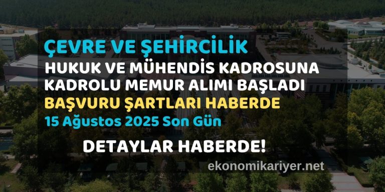çevre ve şehircilik bakanlığı personel alımı
