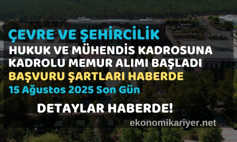 çevre ve şehircilik bakanlığı personel alımı