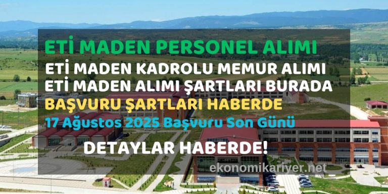 eti maden personel alımı