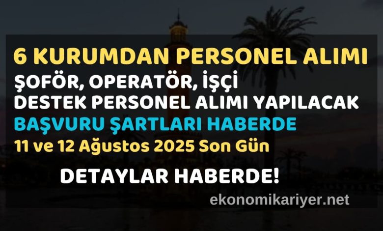 farklı kurumlardan personel alımı