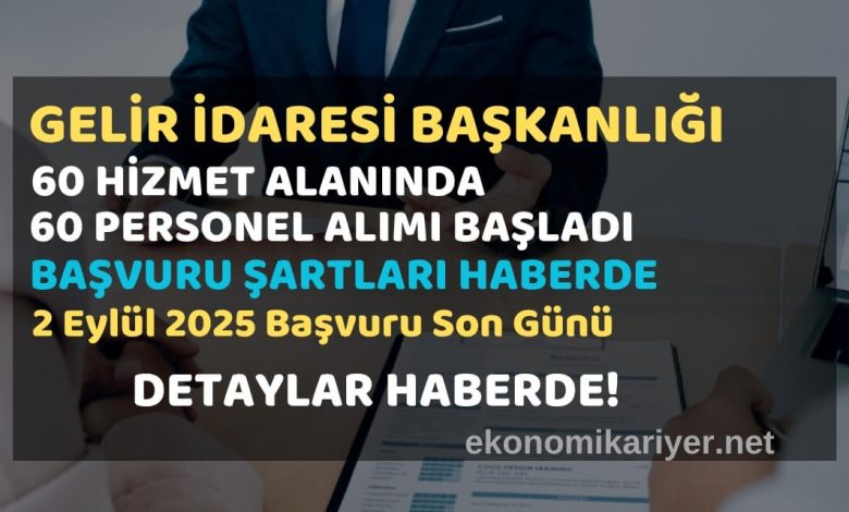 gelir idaresi başkanlığı personel alımı