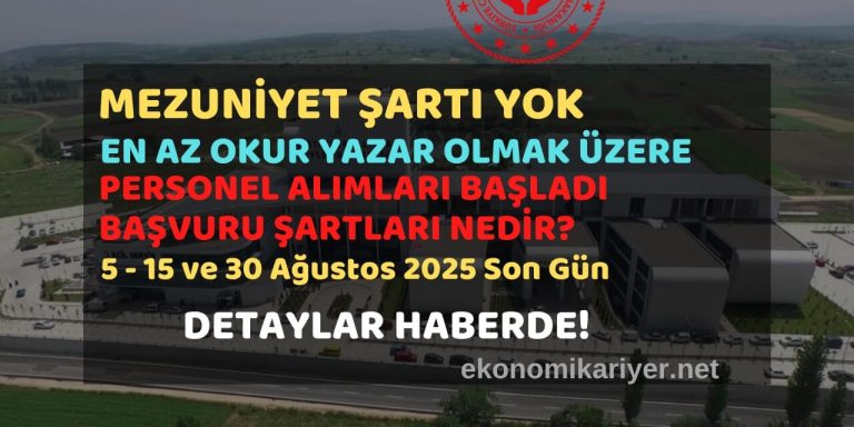 mezuniyet şartsız personel alımı