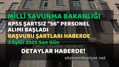 milli savunma bakanlığı personel alımı