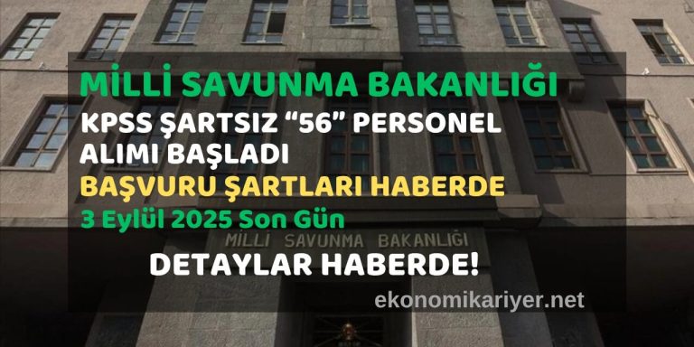milli savunma bakanlığı personel alımı