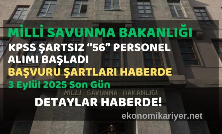 milli savunma bakanlığı personel alımı