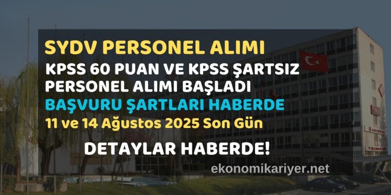 sydv personel alımı