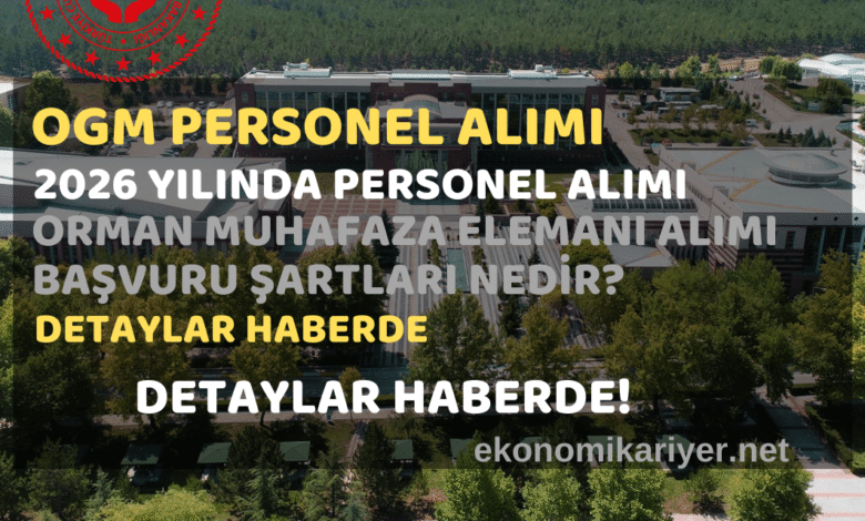 orman genel müdürlüğü personel alımı 2026